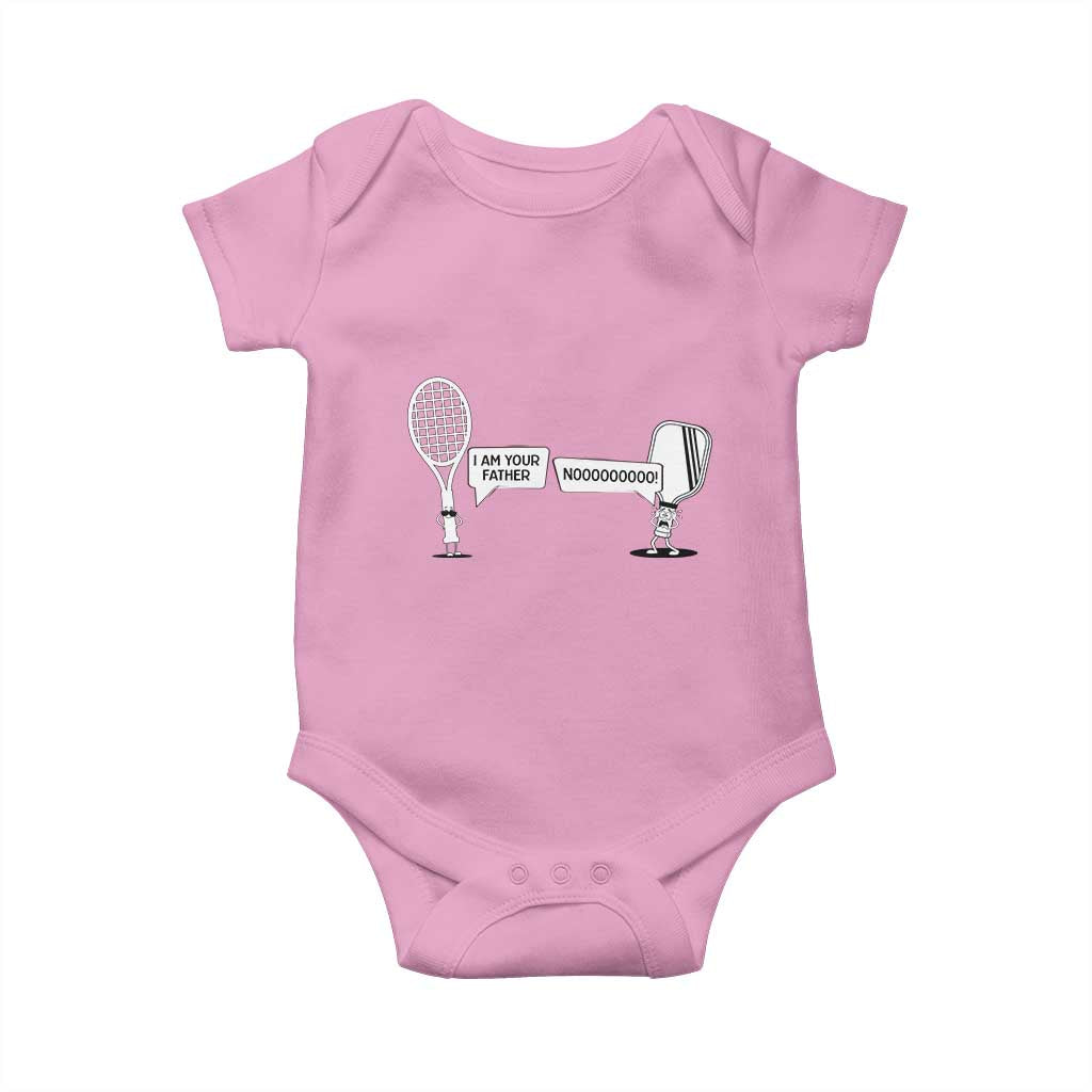 Funny Pickleball Tennis Racket Baby Onesie I Am Your Pickle Father TS12 Light Pink Print Your Wear