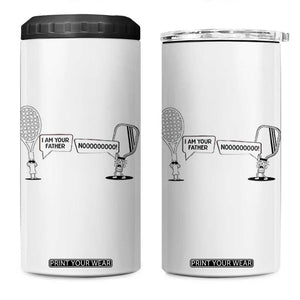 Funny Pickleball Tennis Racket 4 in 1 Can Cooler Tumbler I Am Your Pickle Father TS12 One Size: 16 oz White Print Your Wear