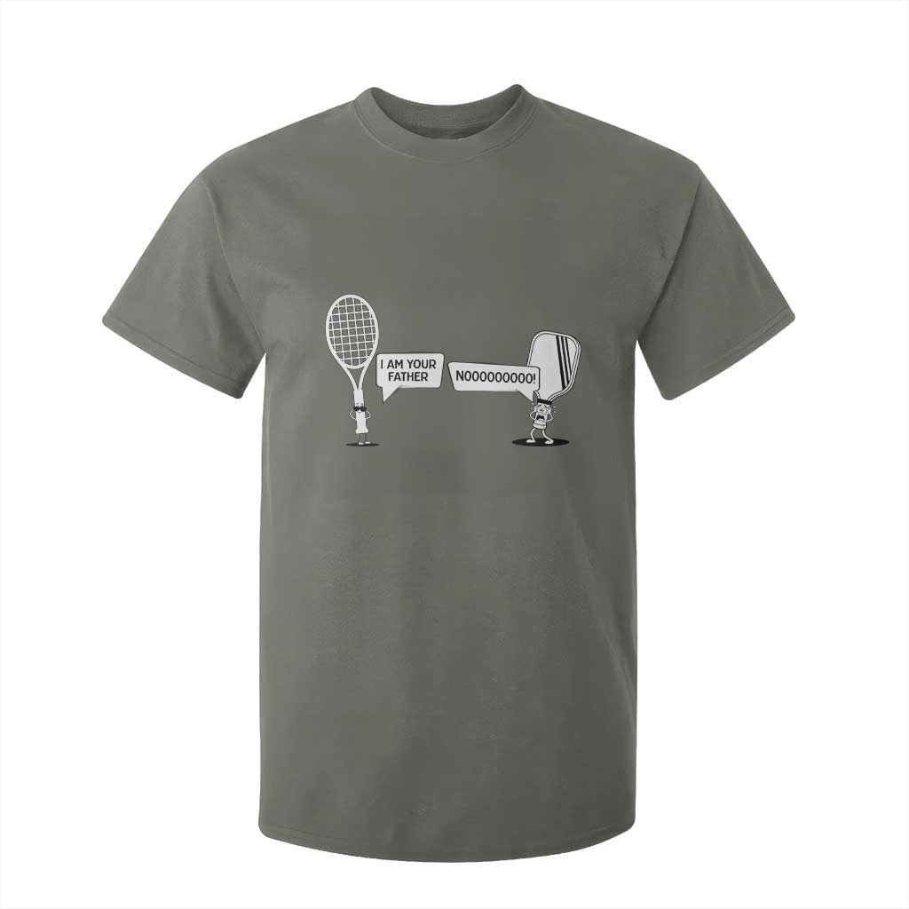 Funny Pickleball Tennis Racket T Shirt For Kid I Am Your Pickle Father TS12 Military Green Print Your Wear