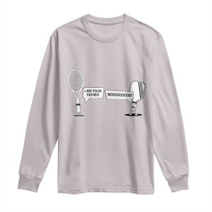 Funny Pickleball Tennis Racket Long Sleeve Shirt I Am Your Pickle Father TS12 Ice Gray Print Your Wear