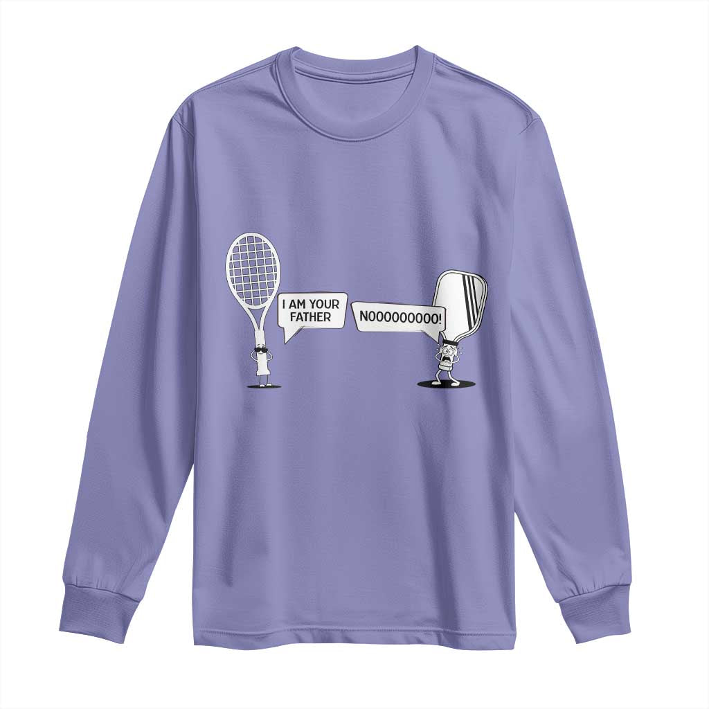 Funny Pickleball Tennis Racket Long Sleeve Shirt I Am Your Pickle Father TS12 Violet Print Your Wear