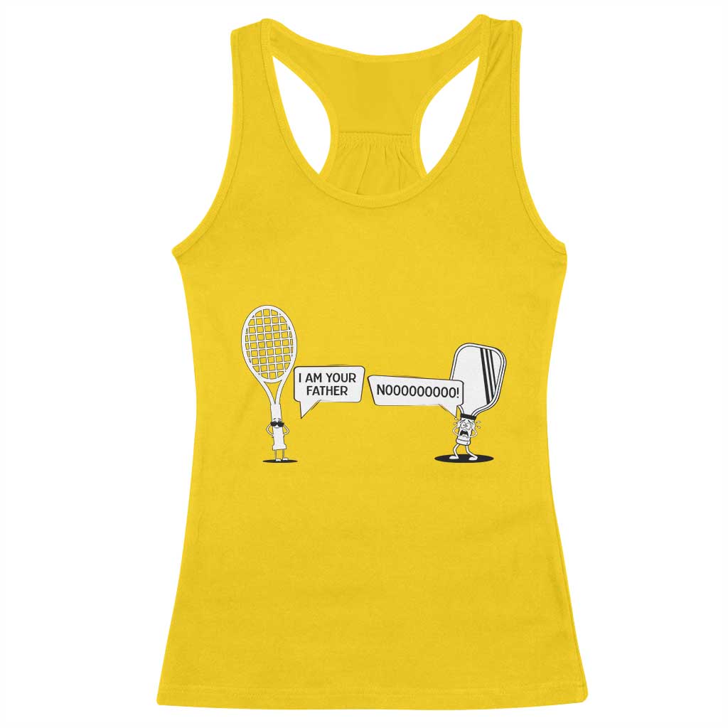 Funny Pickleball Tennis Racket Racerback Tank Top I Am Your Pickle Father TS12 Daisy Print Your Wear