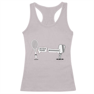 Funny Pickleball Tennis Racket Racerback Tank Top I Am Your Pickle Father TS12 Ice Gray Print Your Wear