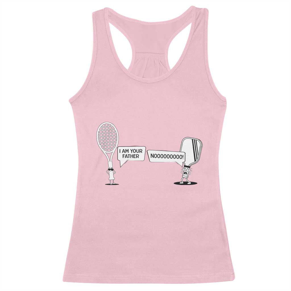 Funny Pickleball Tennis Racket Racerback Tank Top I Am Your Pickle Father TS12 Light Pink Print Your Wear