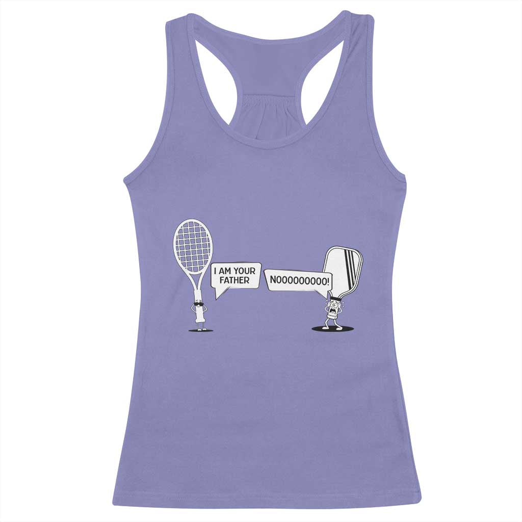 Funny Pickleball Tennis Racket Racerback Tank Top I Am Your Pickle Father TS12 Violet Print Your Wear