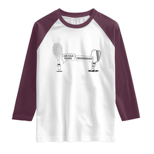 Funny Pickleball Tennis Racket Raglan Shirt I Am Your Pickle Father TS12 White Maroon Print Your Wear
