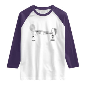 Funny Pickleball Tennis Racket Raglan Shirt I Am Your Pickle Father TS12 White Purple Print Your Wear