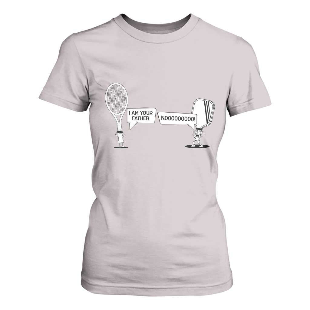 Funny Pickleball Tennis Racket T Shirt For Women I Am Your Pickle Father TS12 Ice Gray Print Your Wear