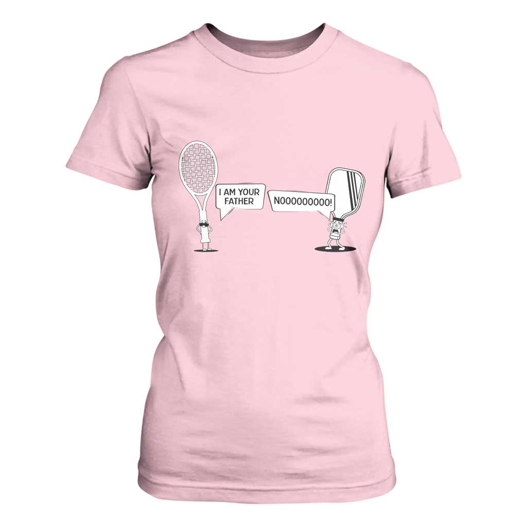 Funny Pickleball Tennis Racket T Shirt For Women I Am Your Pickle Father TS12 Light Pink Print Your Wear
