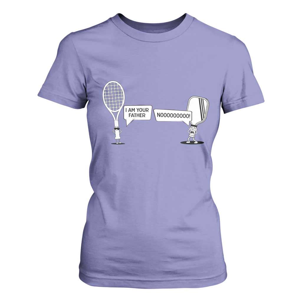 Funny Pickleball Tennis Racket T Shirt For Women I Am Your Pickle Father TS12 Violet Print Your Wear