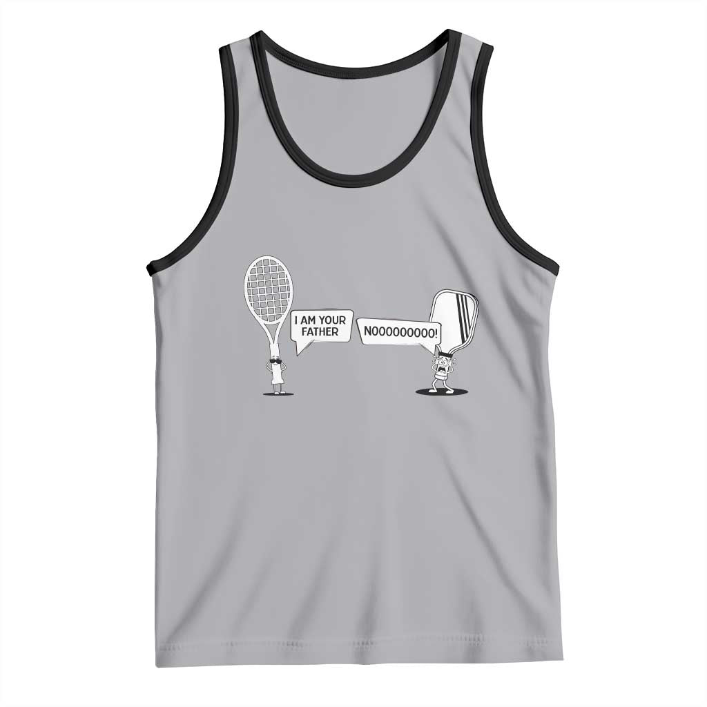 Funny Pickleball Tennis Racket Tank Top I Am Your Pickle Father TS12 Athletic Heather Black Print Your Wear