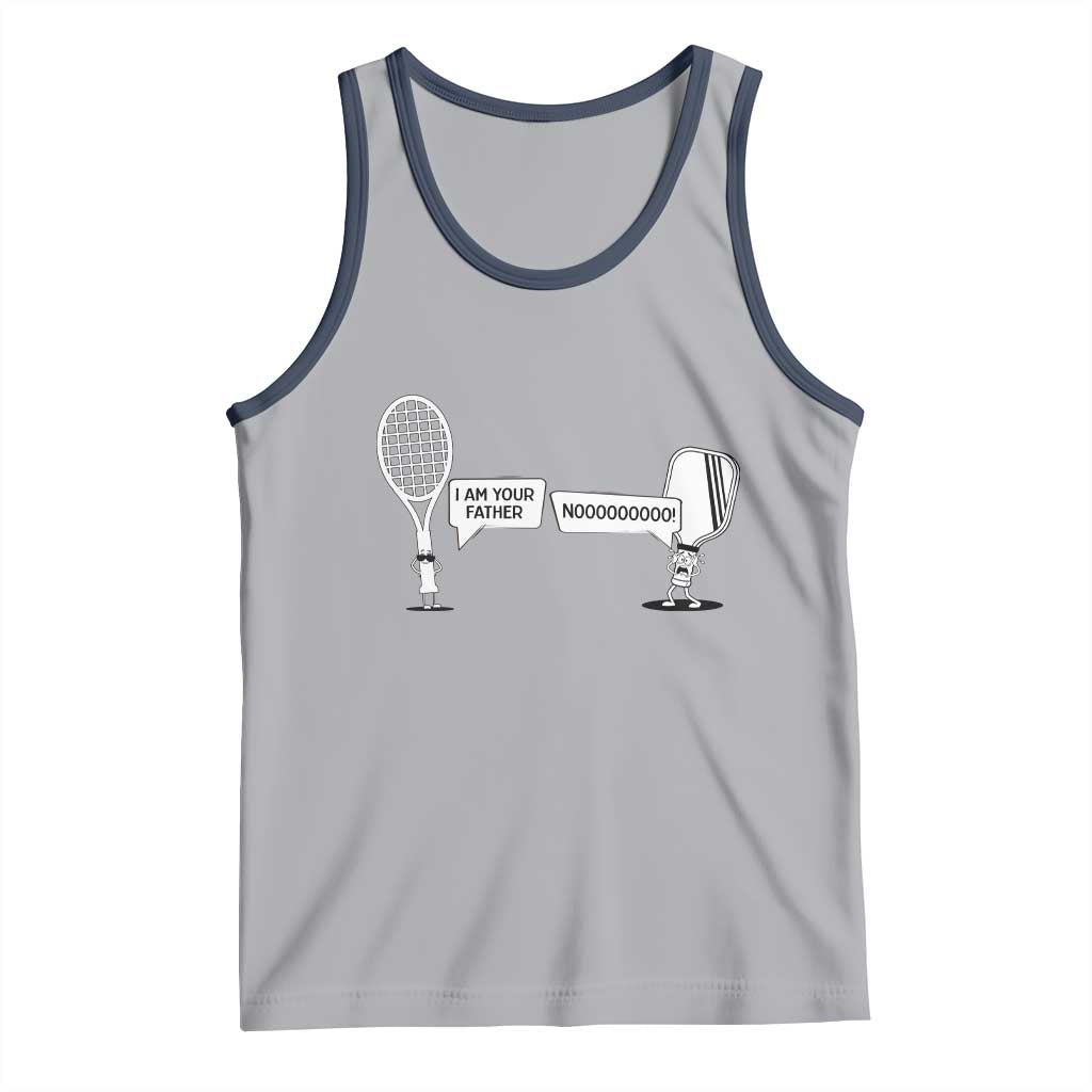 Funny Pickleball Tennis Racket Tank Top I Am Your Pickle Father TS12 Athletic Heather Navy Print Your Wear