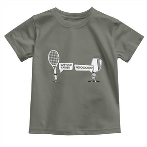 Funny Pickleball Tennis Racket Toddler T Shirt I Am Your Pickle Father TS12 Military Green Print Your Wear