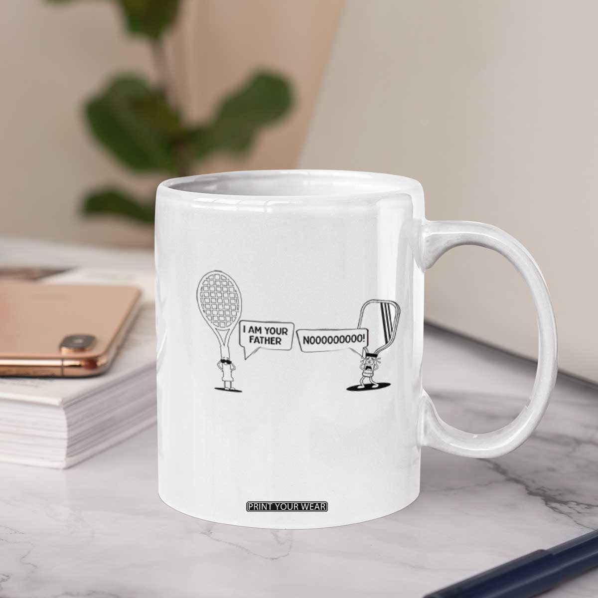 Funny Pickleball Tennis Racket Coffee Mug I Am Your Pickle Father TS12 Print Your Wear