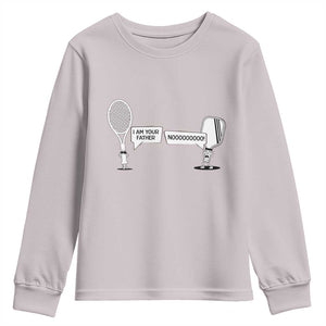 Funny Pickleball Tennis Racket Youth Sweatshirt I Am Your Pickle Father TS12 Ice Gray Print Your Wear