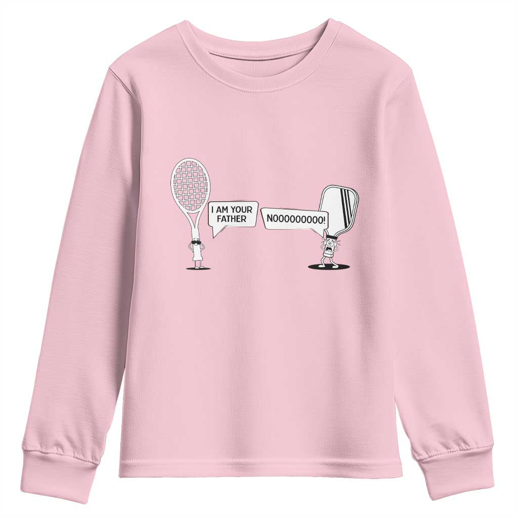 Funny Pickleball Tennis Racket Youth Sweatshirt I Am Your Pickle Father TS12 Light Pink Print Your Wear