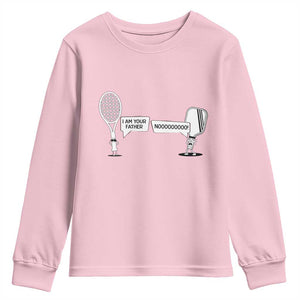 Funny Pickleball Tennis Racket Youth Sweatshirt I Am Your Pickle Father TS12 Light Pink Print Your Wear