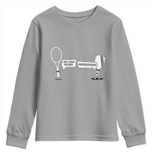Funny Pickleball Tennis Racket Youth Sweatshirt I Am Your Pickle Father TS12 Sport Gray Print Your Wear