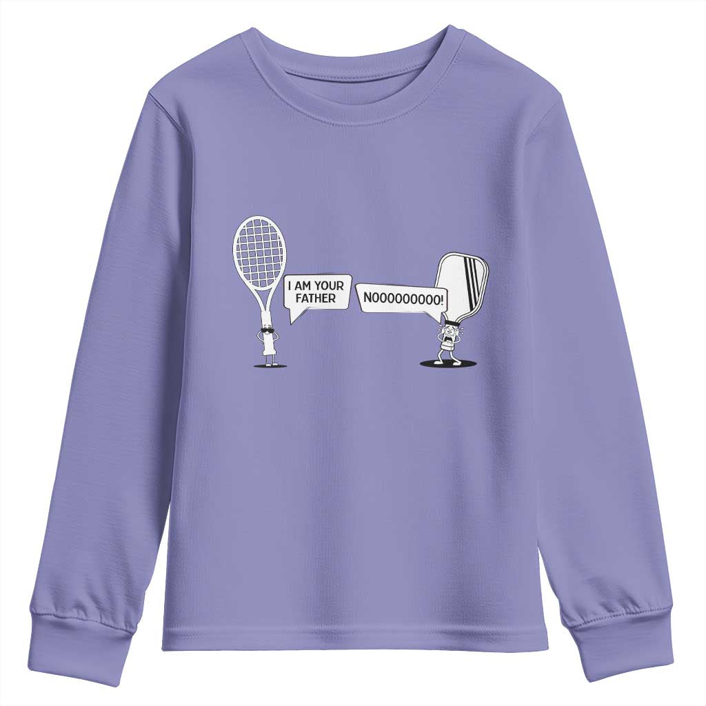 Funny Pickleball Tennis Racket Youth Sweatshirt I Am Your Pickle Father TS12 Violet Print Your Wear