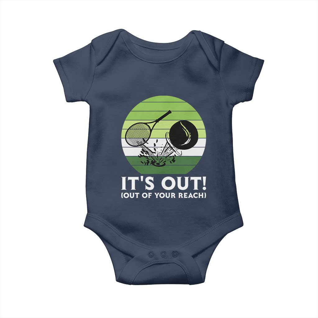 It Is Out Of Your Reach Baby Onesie Funny Tennis Game Gift TS12 Navy Print Your Wear
