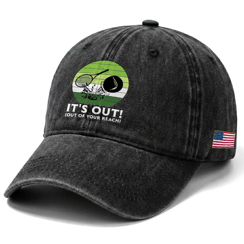 It Is Out Of Your Reach Washed Cotton Baseball Cap Funny Tennis Game Gift TS12 Print Your Wear