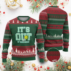Funny Tennis Player Gift Ugly Christmas Sweater It Is Out Of Your Reach TS12 Red Green Print Your Wear