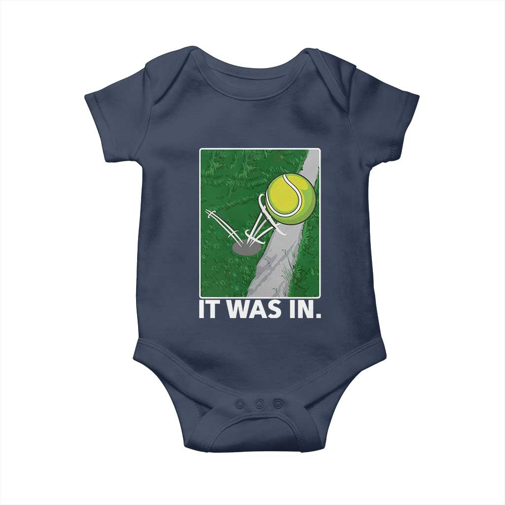 Funny Tennis Quote Baby Onesie It Was In TS12 Navy Print Your Wear