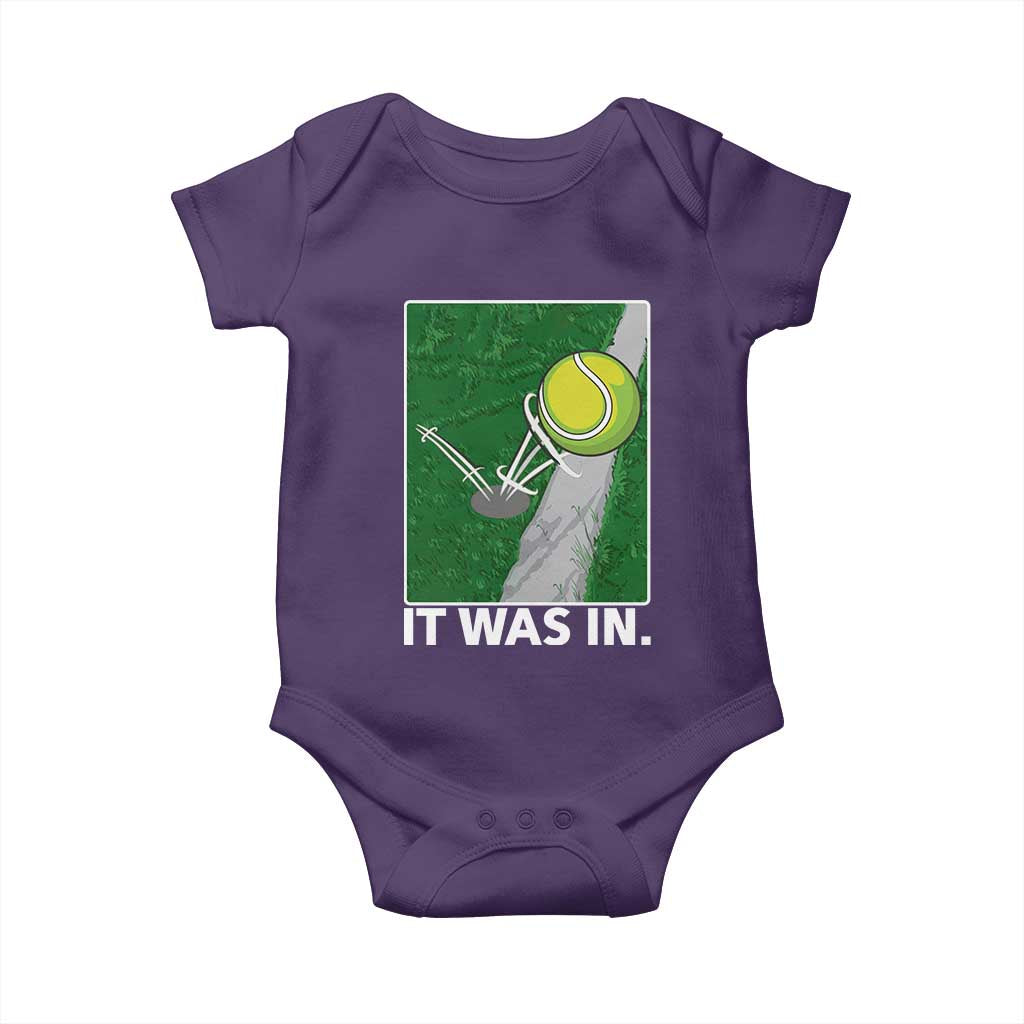 Funny Tennis Quote Baby Onesie It Was In TS12 Purple Print Your Wear