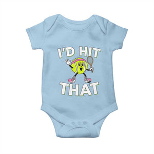 Funny Tennis Quote Baby Onesie Id Hit That TS12 Light Blue Print Your Wear