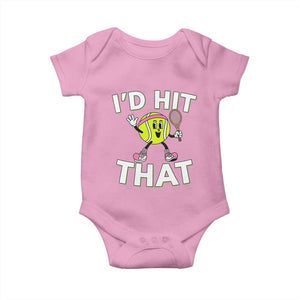 Funny Tennis Quote Baby Onesie Id Hit That TS12 Light Pink Print Your Wear