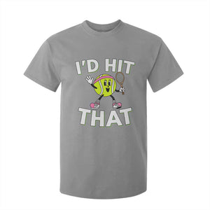 Funny Tennis Quote T Shirt For Kid Id Hit That TS12 Sport Gray Print Your Wear