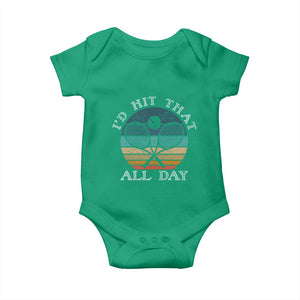 Id Hit That All Day Baby Onesie Funny Tennis Player Gift TS12 Irish Green Print Your Wear