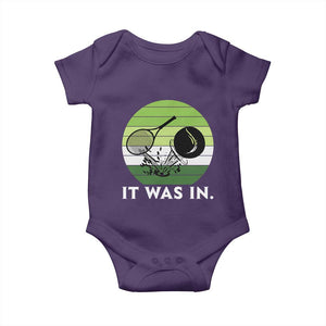 Funny Tennis Game Gift Baby Onesie It Was In TS12 Purple Print Your Wear