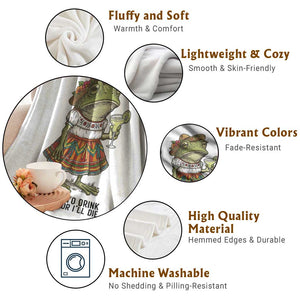 Funny Cinco De Mayo Frog Throw Blanket I Have To Drink Margs TS12 Print Your Wear