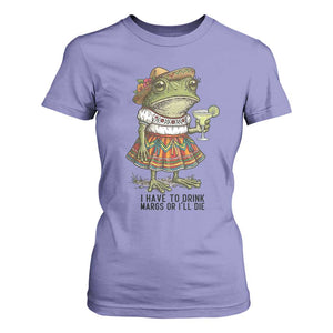 Funny Cinco De Mayo Frog T Shirt For Women I Have To Drink Margs TS12 Violet Print Your Wear