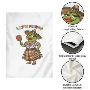 Funny Cinco De Mayo Sexy Frog Garden Flag Lets Fiesta TS12 Print Your Wear