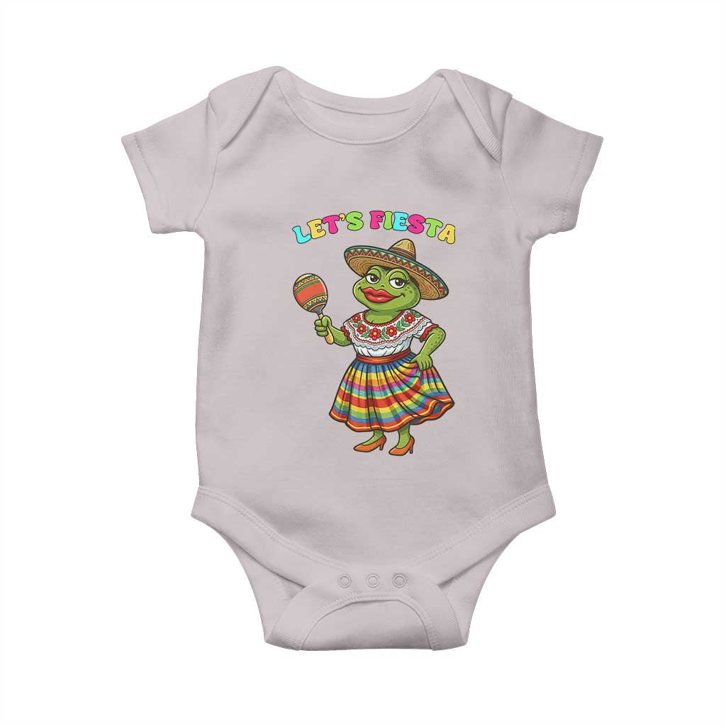 Funny Cinco De Mayo Sexy Frog Baby Onesie Lets Fiesta TS12 Ice Gray Print Your Wear