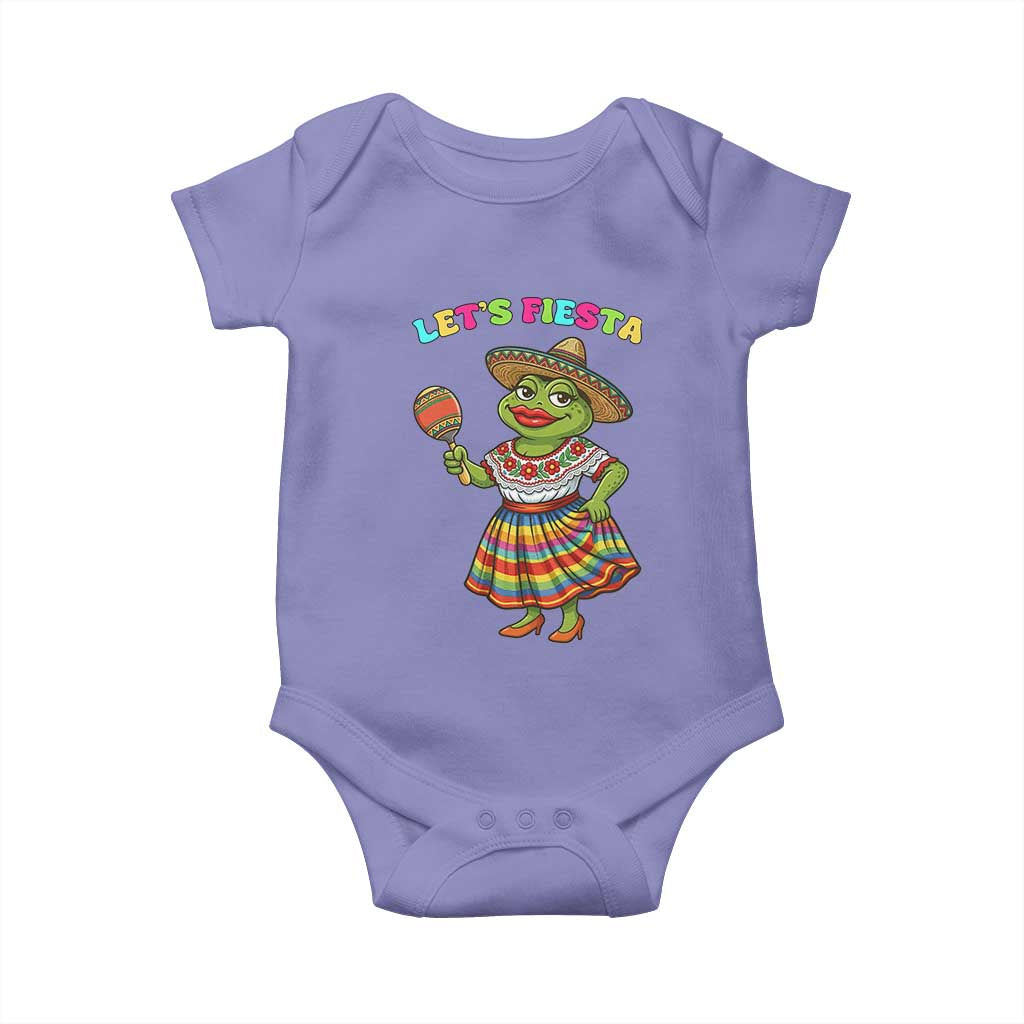 Funny Cinco De Mayo Sexy Frog Baby Onesie Lets Fiesta TS12 Violet Print Your Wear