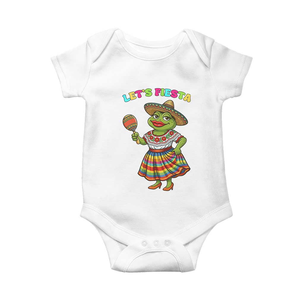 Funny Cinco De Mayo Sexy Frog Baby Onesie Lets Fiesta TS12 White Print Your Wear