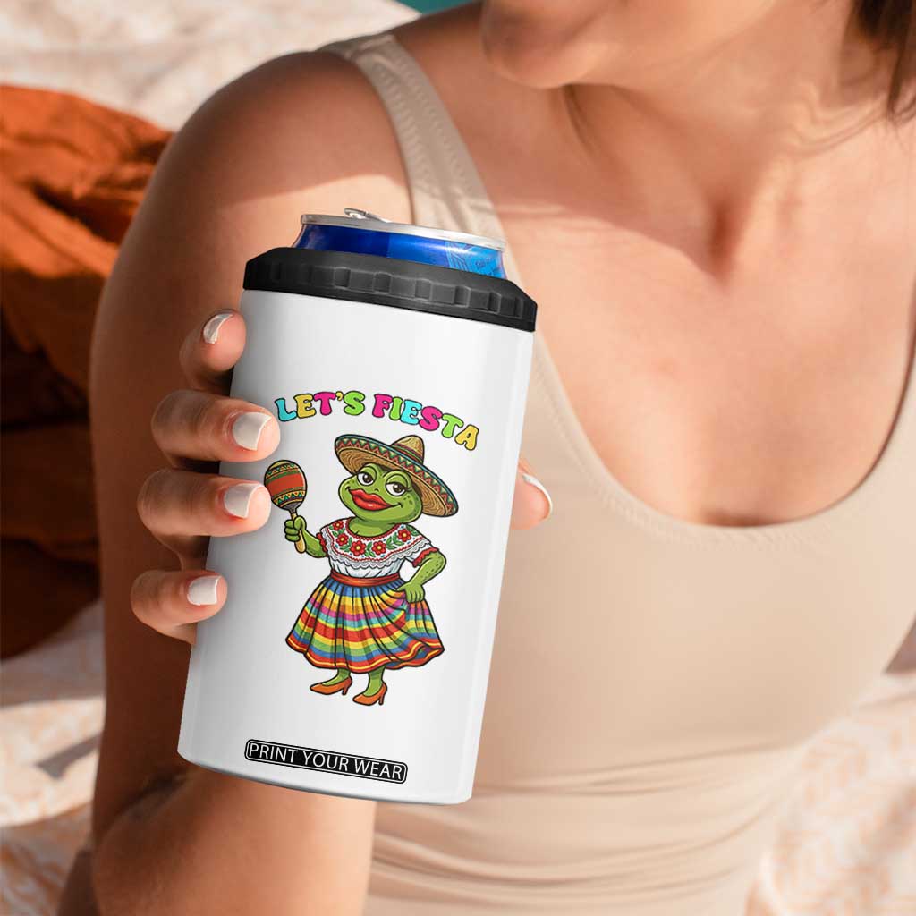 Funny Cinco De Mayo Sexy Frog 4 in 1 Can Cooler Tumbler Lets Fiesta TS12 Print Your Wear
