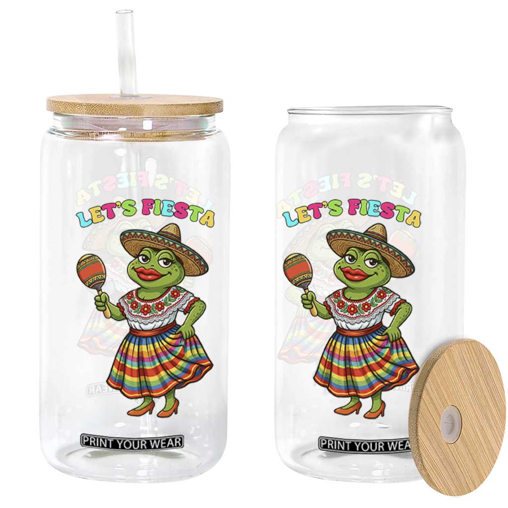 Funny Cinco De Mayo Sexy Frog Glass Can Lets Fiesta TS12 Print Your Wear