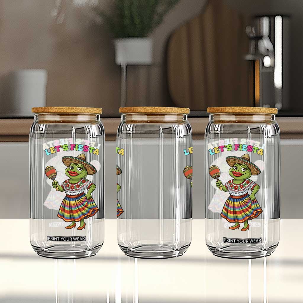 Funny Cinco De Mayo Sexy Frog Glass Can Lets Fiesta TS12 Print Your Wear