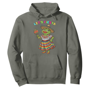 Funny Cinco De Mayo Sexy Frog Hoodie Lets Fiesta TS12 Military Green Print Your Wear