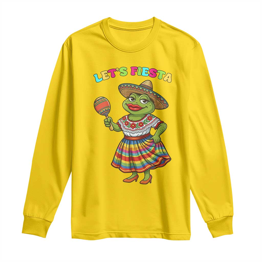 Funny Cinco De Mayo Sexy Frog Long Sleeve Shirt Lets Fiesta TS12 Daisy Print Your Wear