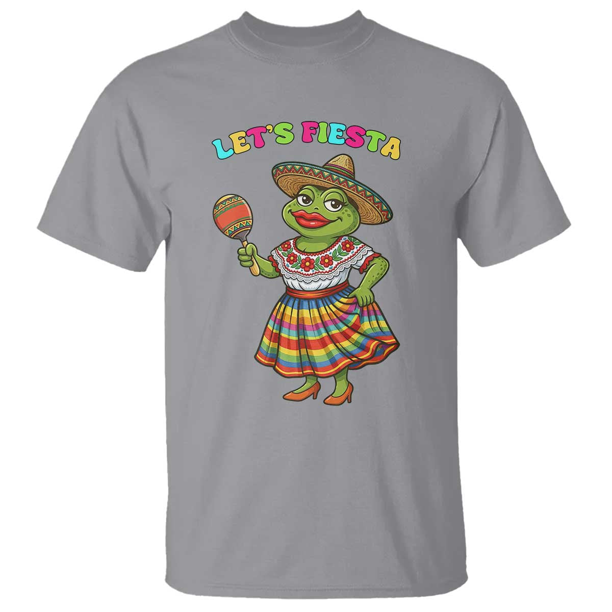 Funny Cinco De Mayo Sexy Frog T Shirt Lets Fiesta TS12 Sport Gray Print Your Wear