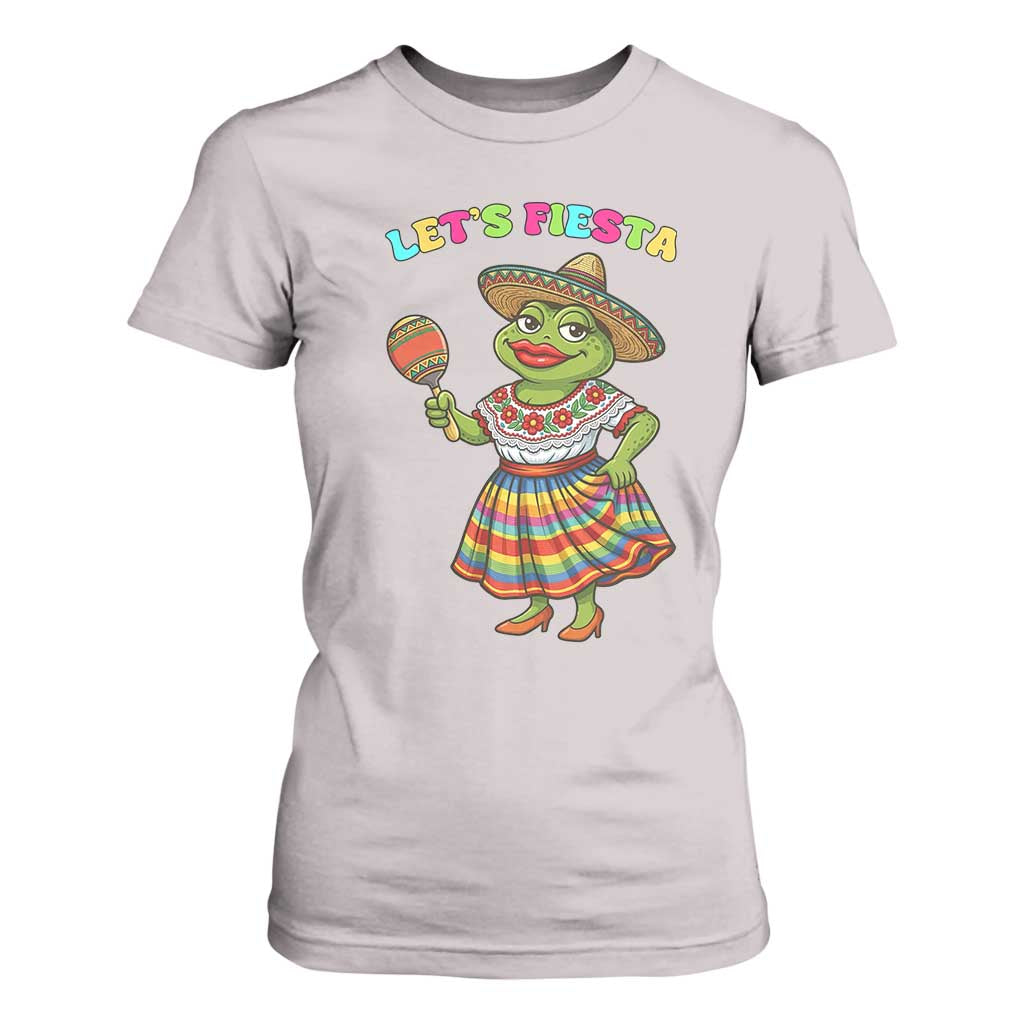 Funny Cinco De Mayo Sexy Frog T Shirt For Women Lets Fiesta TS12 Ice Gray Print Your Wear