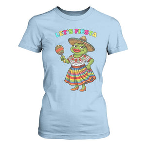 Funny Cinco De Mayo Sexy Frog T Shirt For Women Lets Fiesta TS12 Light Blue Print Your Wear