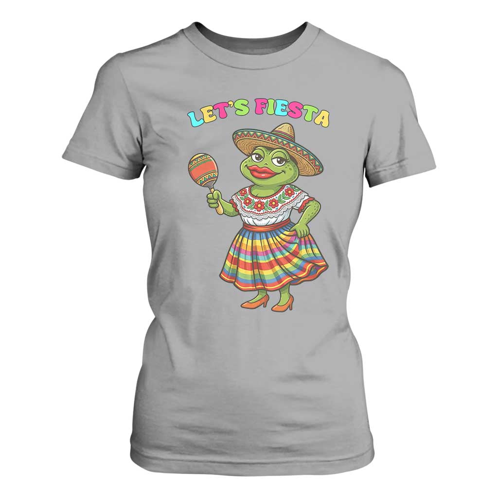 Funny Cinco De Mayo Sexy Frog T Shirt For Women Lets Fiesta TS12 Sport Gray Print Your Wear