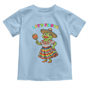 Funny Cinco De Mayo Sexy Frog Toddler T Shirt Lets Fiesta TS12 Light Blue Print Your Wear