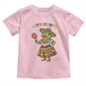 Funny Cinco De Mayo Sexy Frog Toddler T Shirt Lets Fiesta TS12 Light Pink Print Your Wear